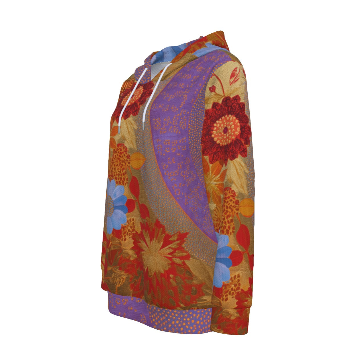 All-Over Print Women's Pullover Hoodie With Drawstring-Indian 1