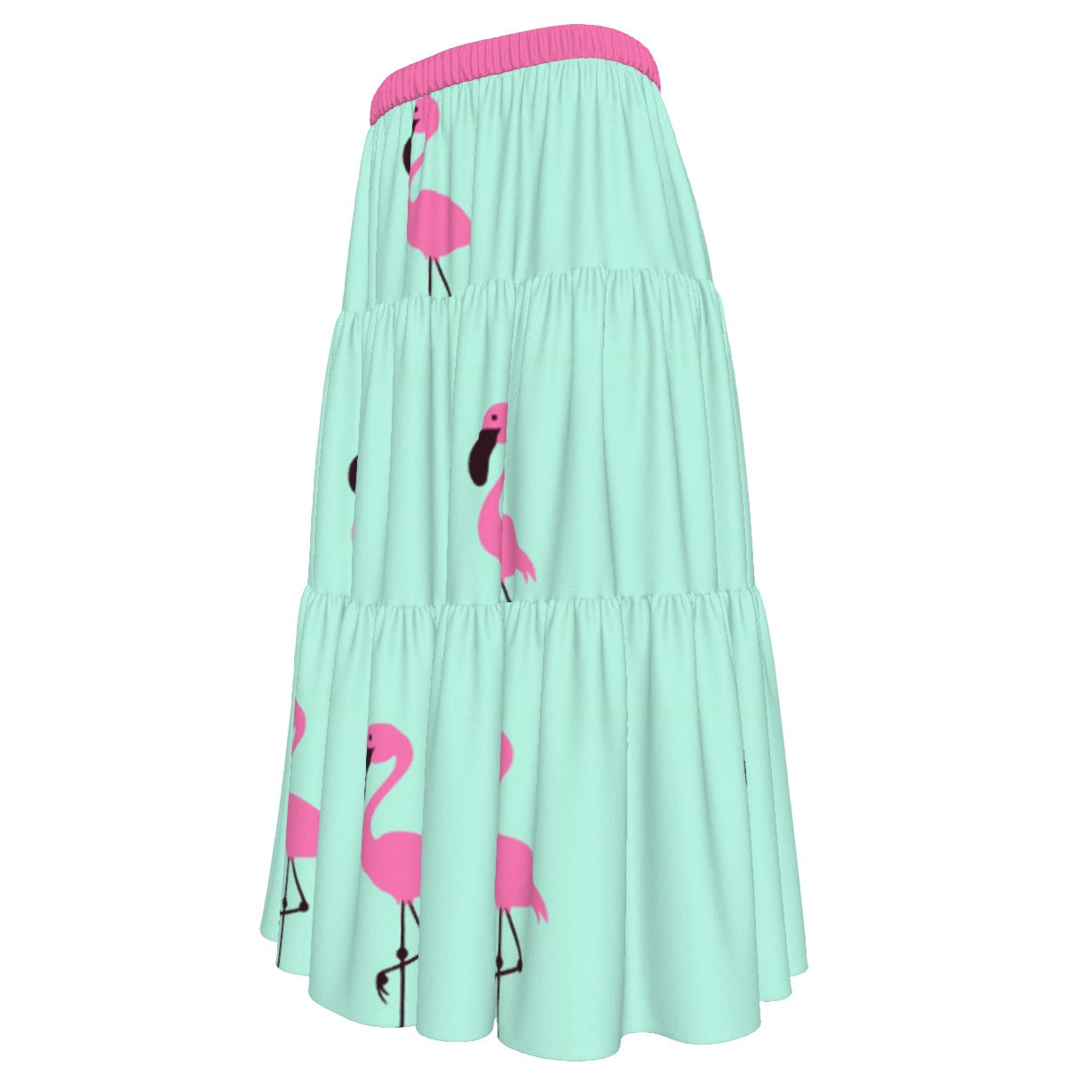 All-Over Print Women's Stitched Pleated Chiffon Skirt