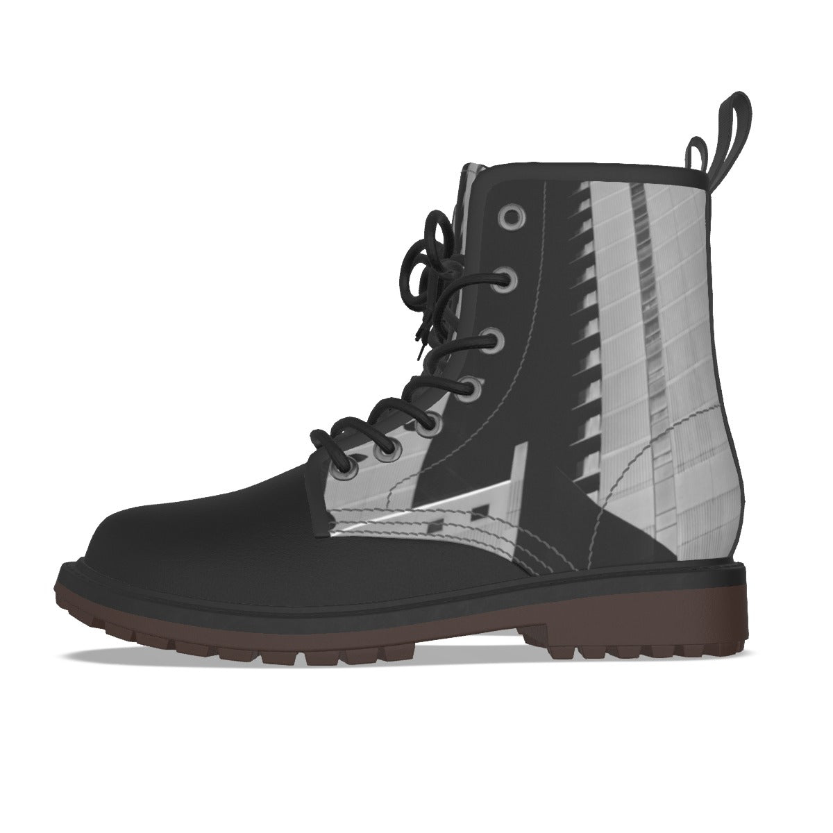 Custom All-Over Print Men's PU Leather Martin Boots
