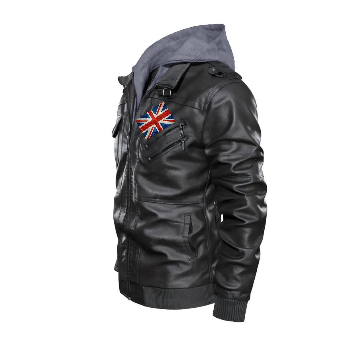 Men's Zip Leather Jacket |DTF