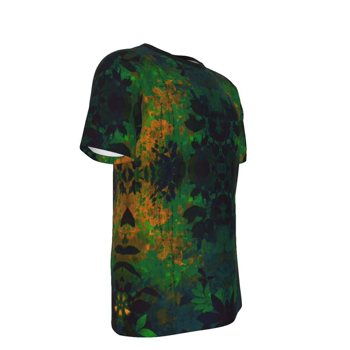 Dark Forest Camo Abstract Kaleidoscope Cotton Tee