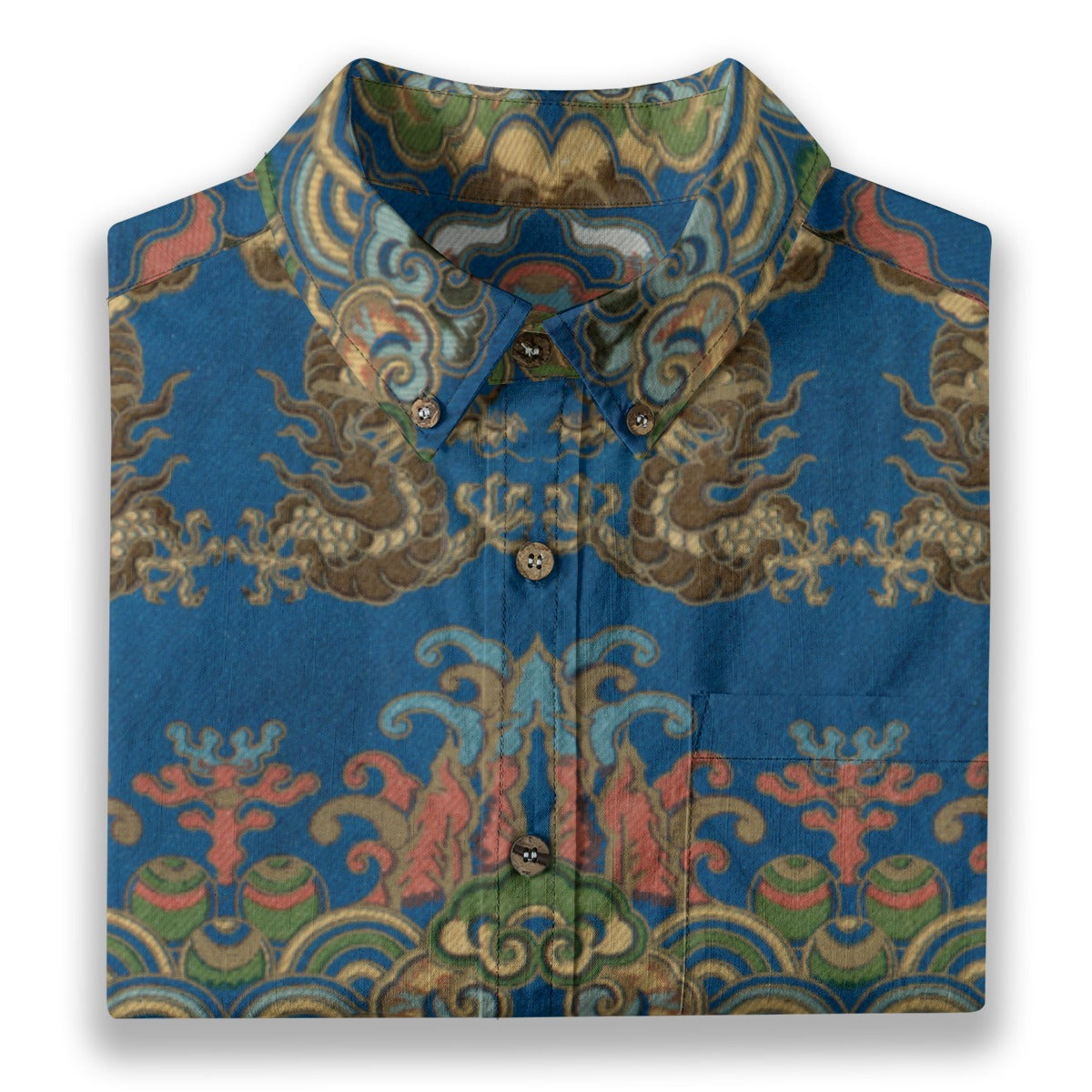 All-Over Print Men's Breathable Cotton Shirt|125GSM