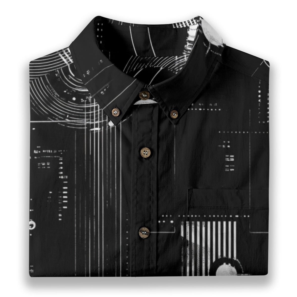 All-Over Print Men's Breathable Cotton Shirt|125GSM