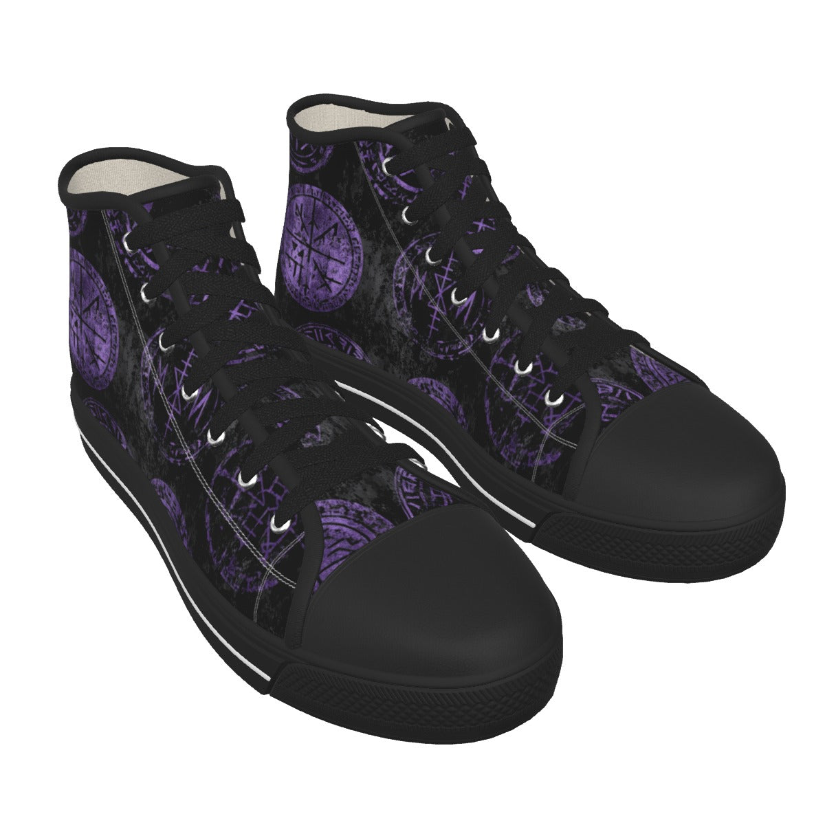 Men's Breathable Canvas Sneakers with Black Sole