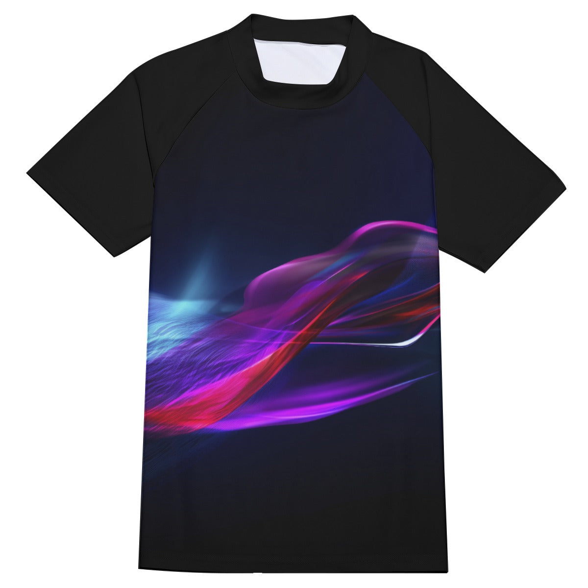 All-Over Print Men's Tight Surf Clothing With Half Sleeves