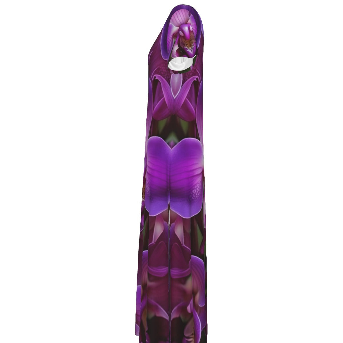 All-Over Print Women's V-neck Dress With Side Slit