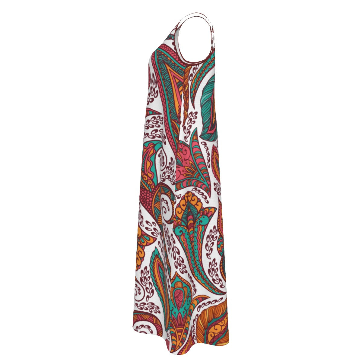 All-Over Print Women's Elegant V-Neck Maxi Dress