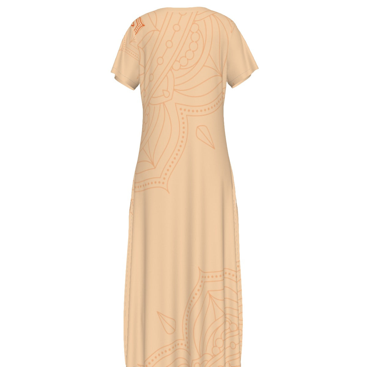 All-Over Print Women's V-neck Dress With Side Slit