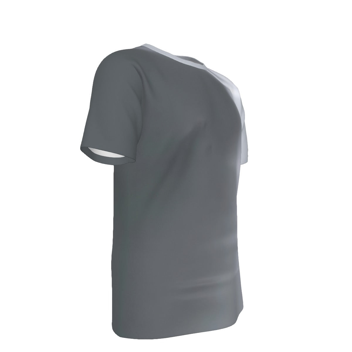 All-Over Print Men's O-Neck T-Shirt | 190GSM Cotton yellow neck, shadow behind shirt
