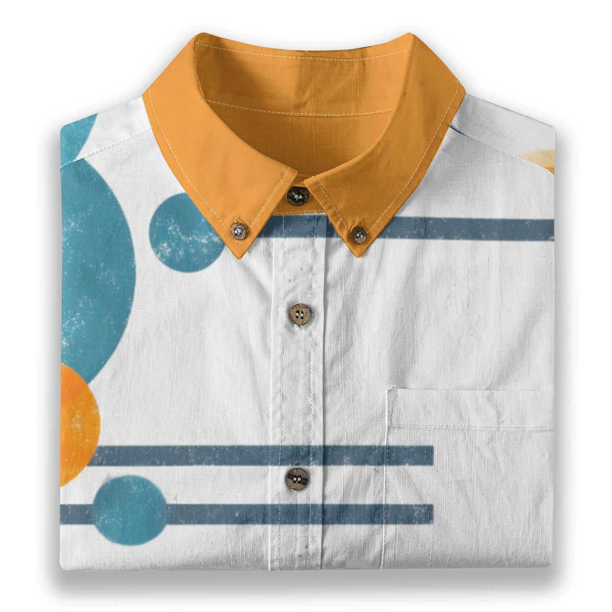 All-Over Print Men's Breathable Cotton Shirt|125GSM