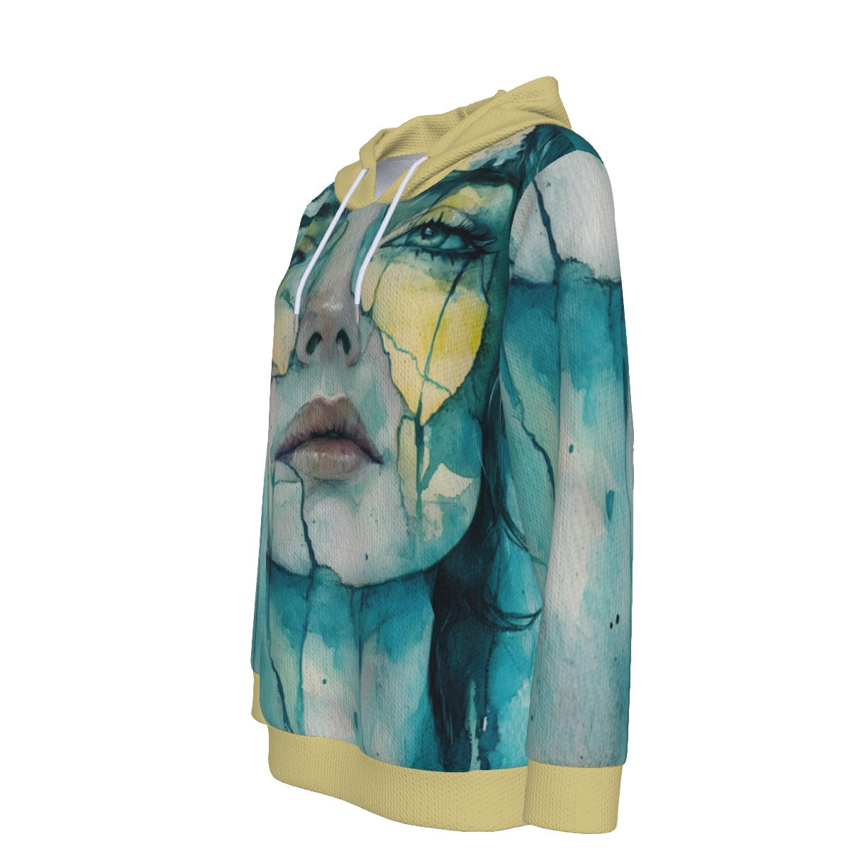 All-Over Print Women's Pullover Hoodie With Drawstring