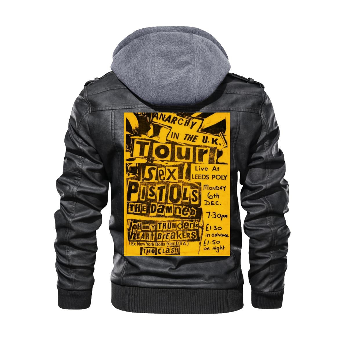 Men's Zip Leather Jacket |DTF