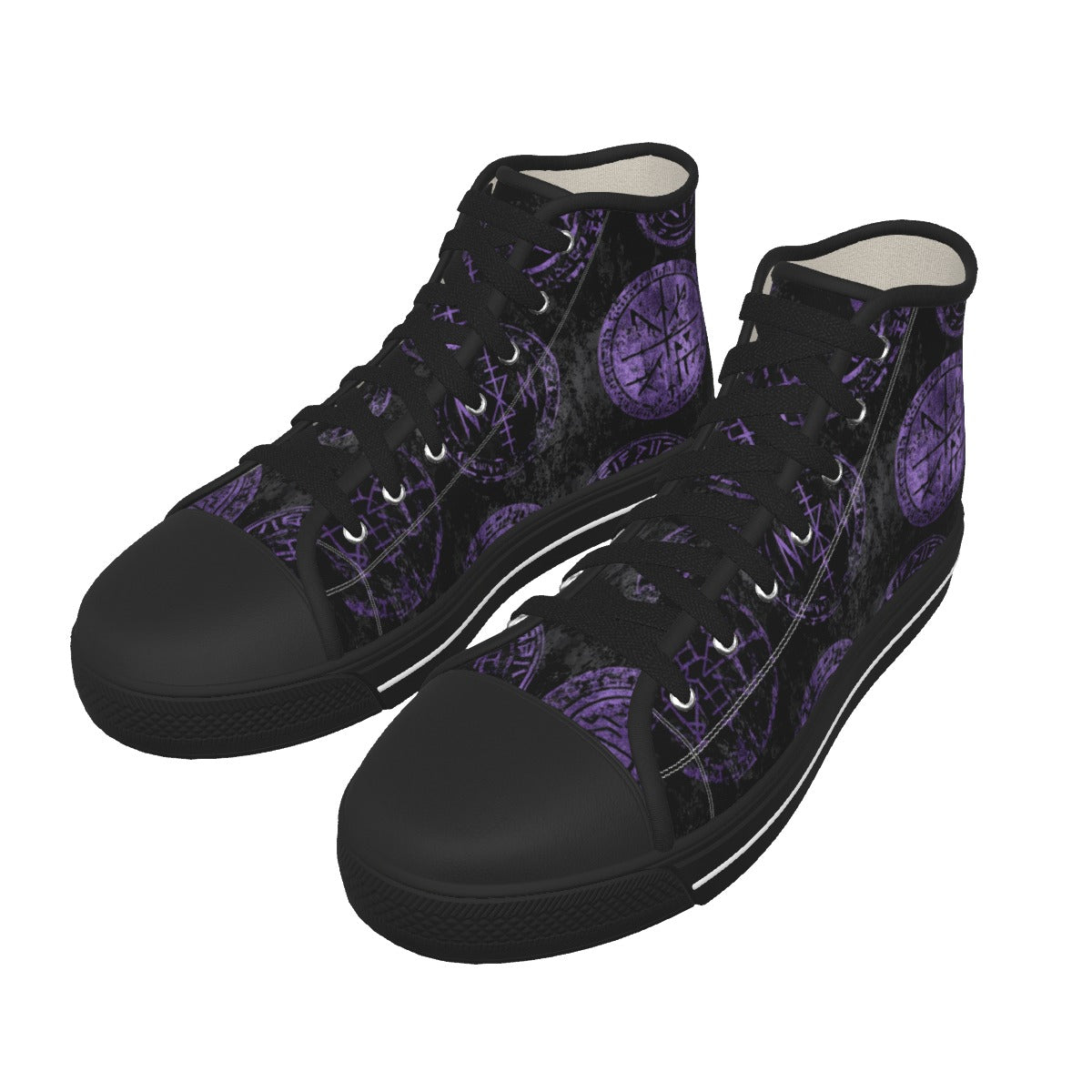 Men's Breathable Canvas Sneakers with Black Sole