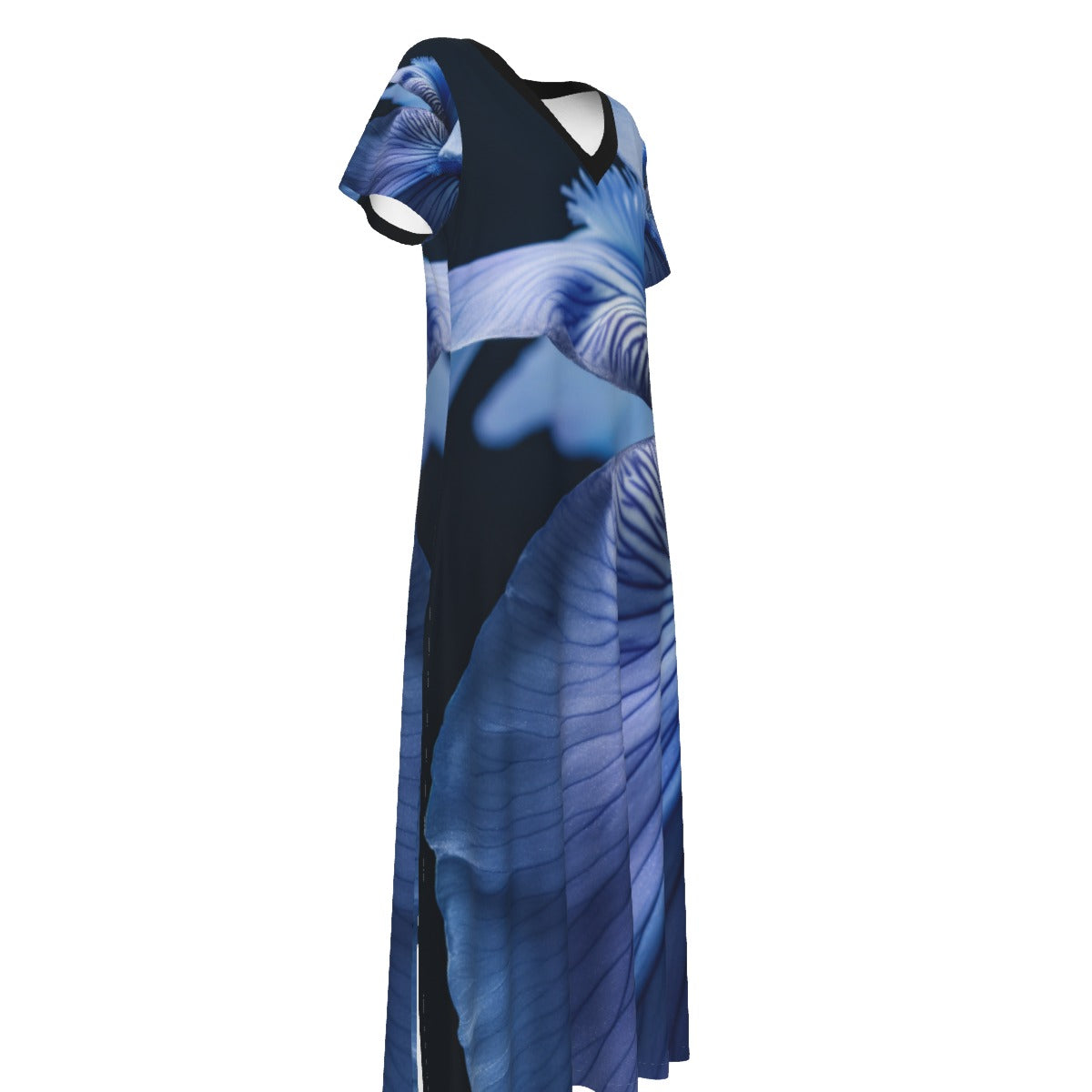 All-Over Print Women's V-neck Dress With Side Slit