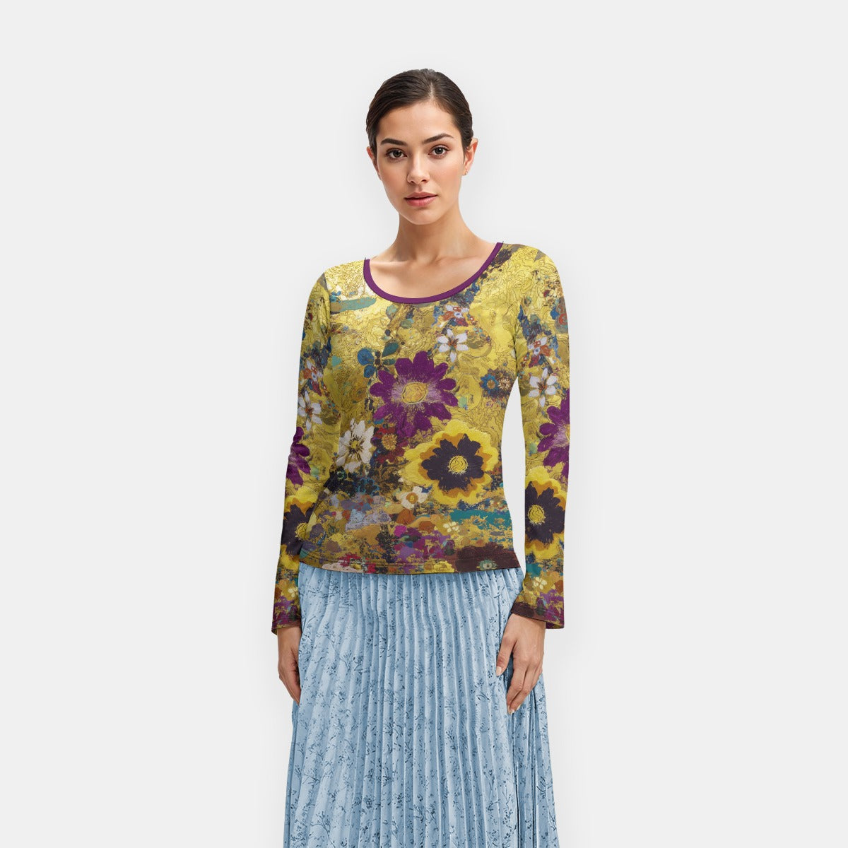 Women’s Flared Sleeve Long Sleeve Recycled Polyester Top