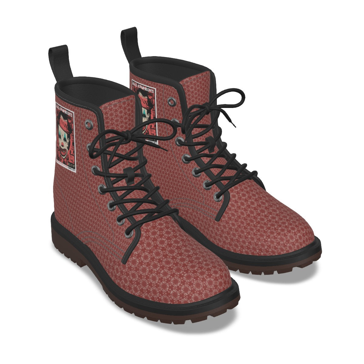 Men's Custom Waterproof PU Leather All-Over Print Boots