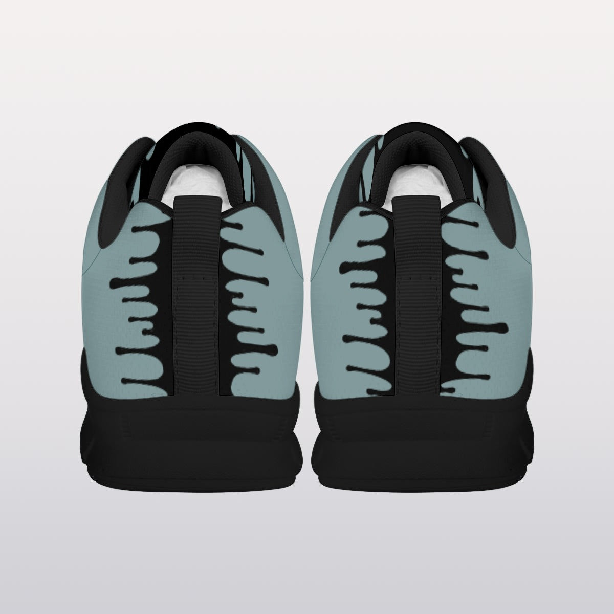 All-Over Print Men's Sports Shoes With Black Sole