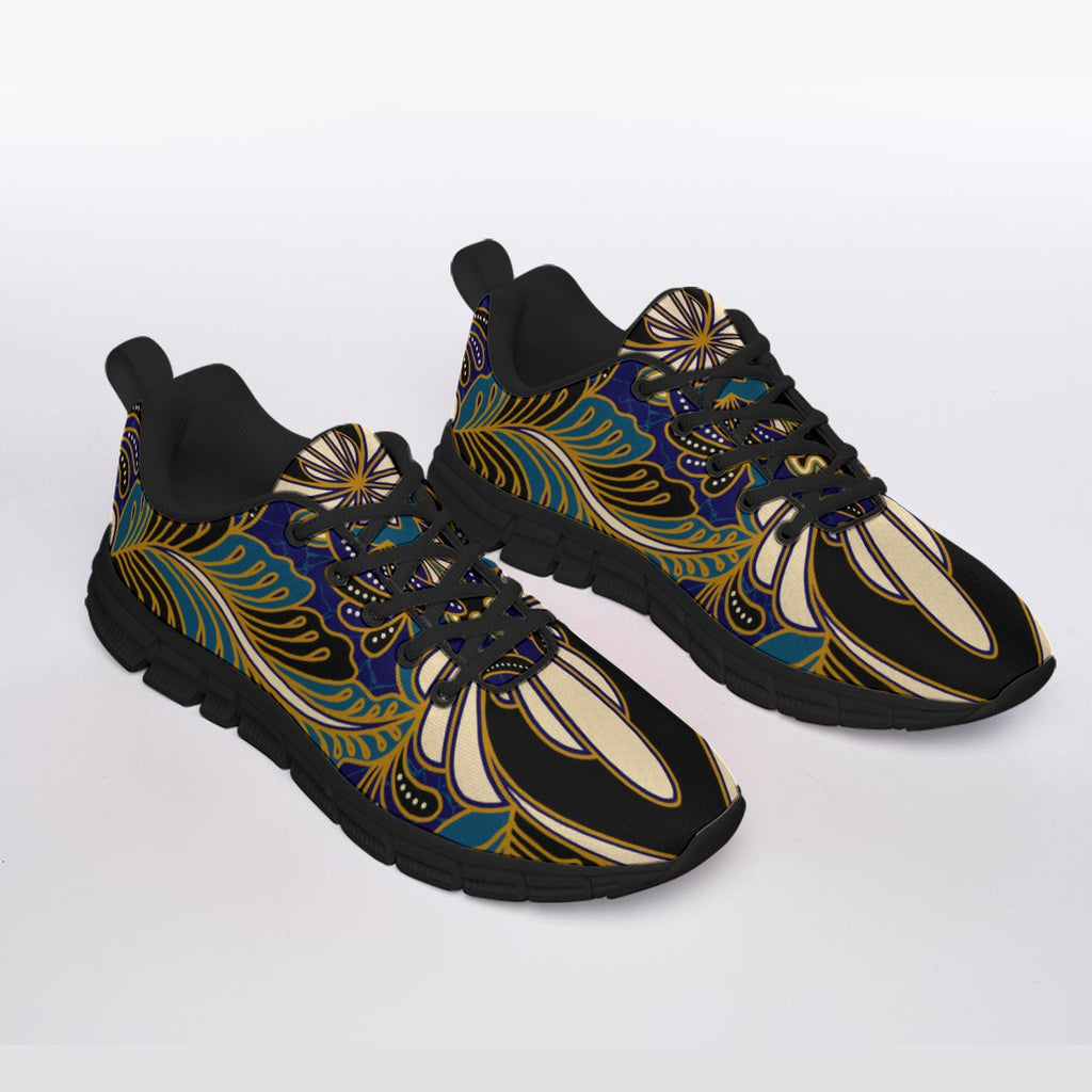 All-Over Print Men's Sports Shoes With Black Sole