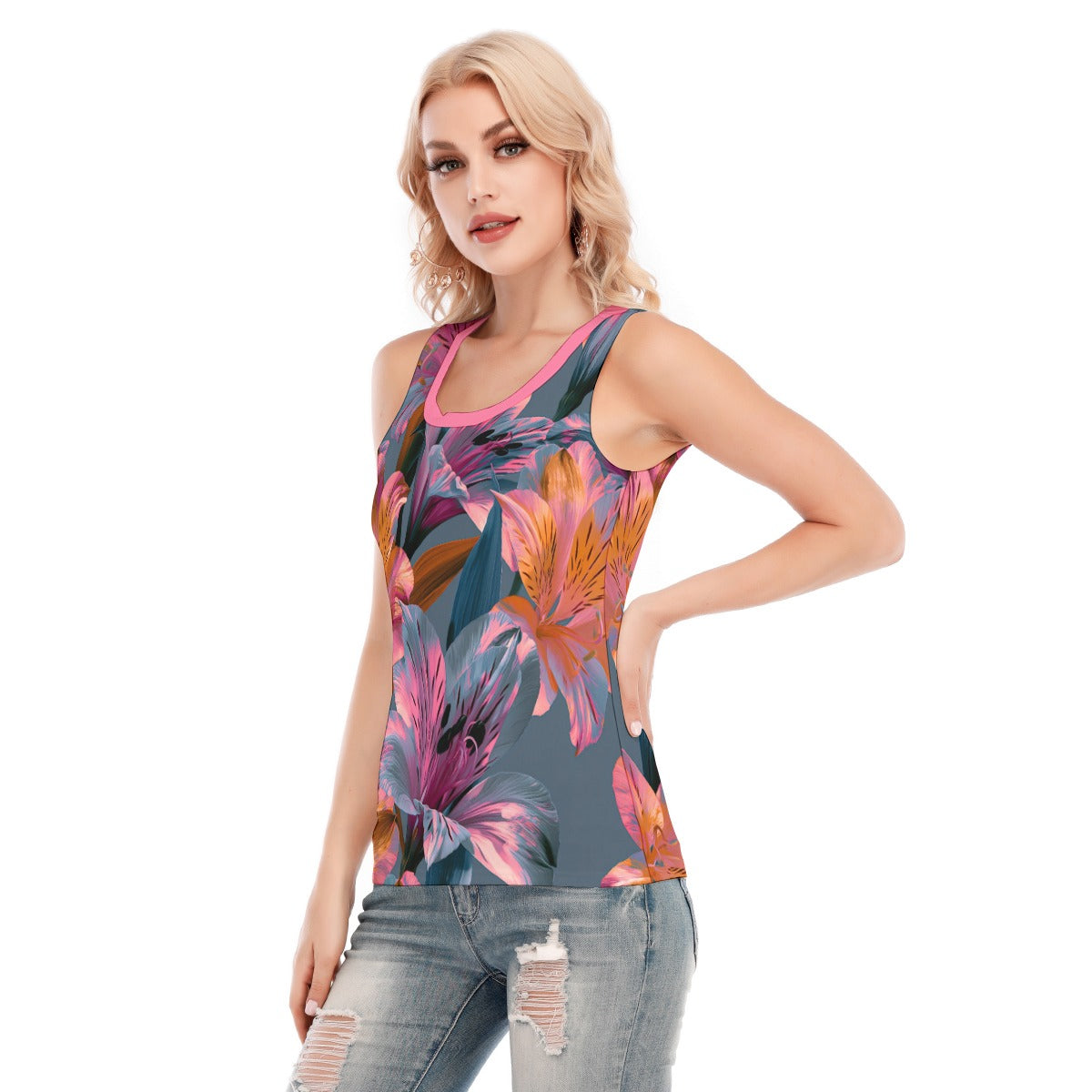 All-Over Print Women's Skinny Sport Tank Top