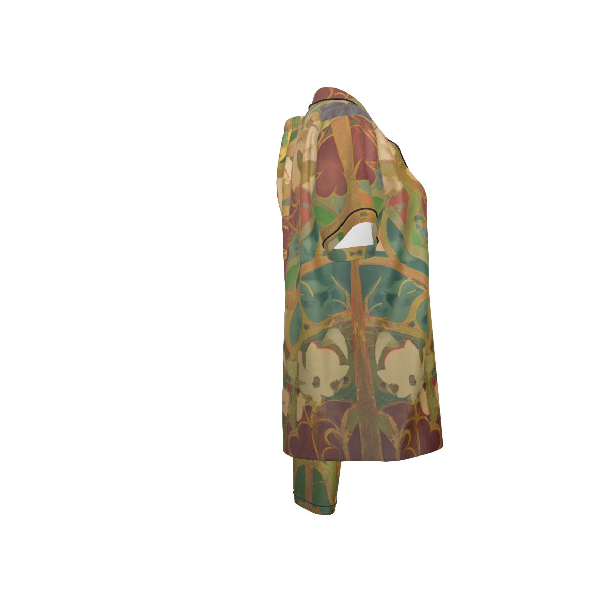 Custom Women's Silk-Like Print Sleepwear Set