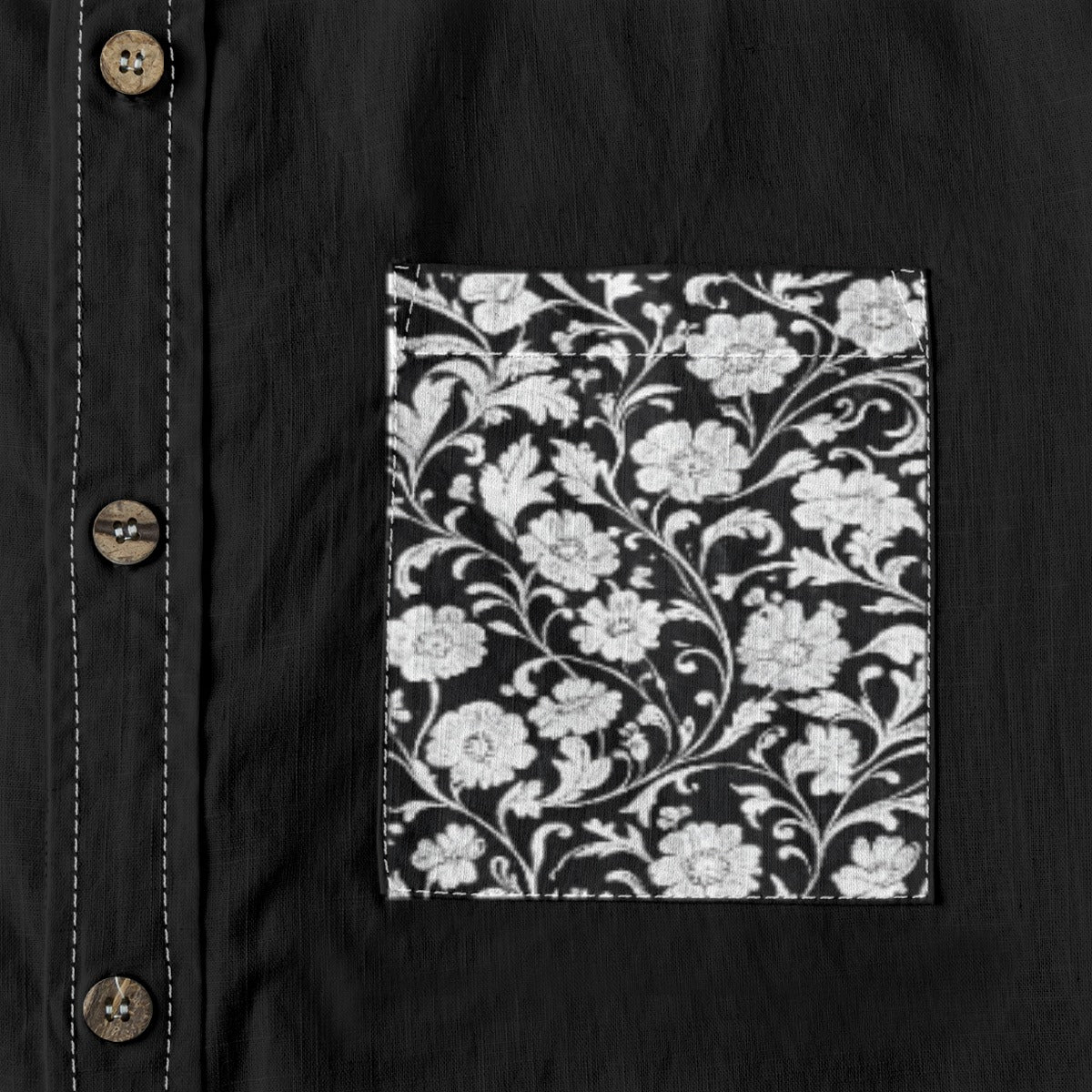 All-Over Print Men's Casual Lapel Long Sleeve Shirt|125GSM Cotton