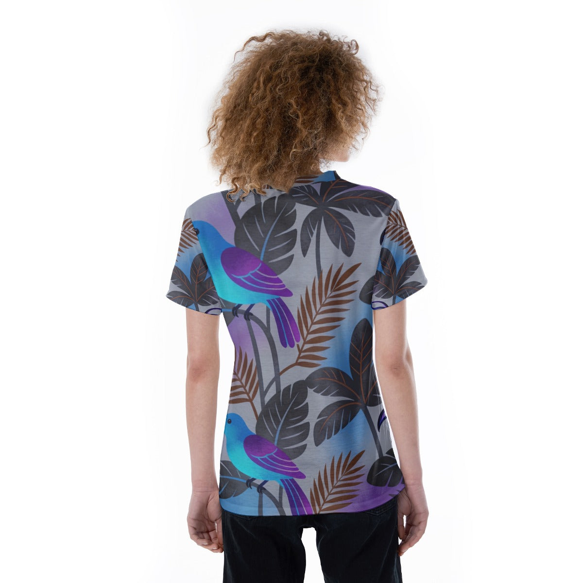 Women’s V-Neck Slim Fit Polyester Summer T-Shirt 180gsm