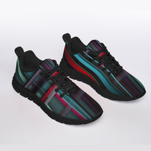 All-Over Print Men's Sports Shoes With Black Sole