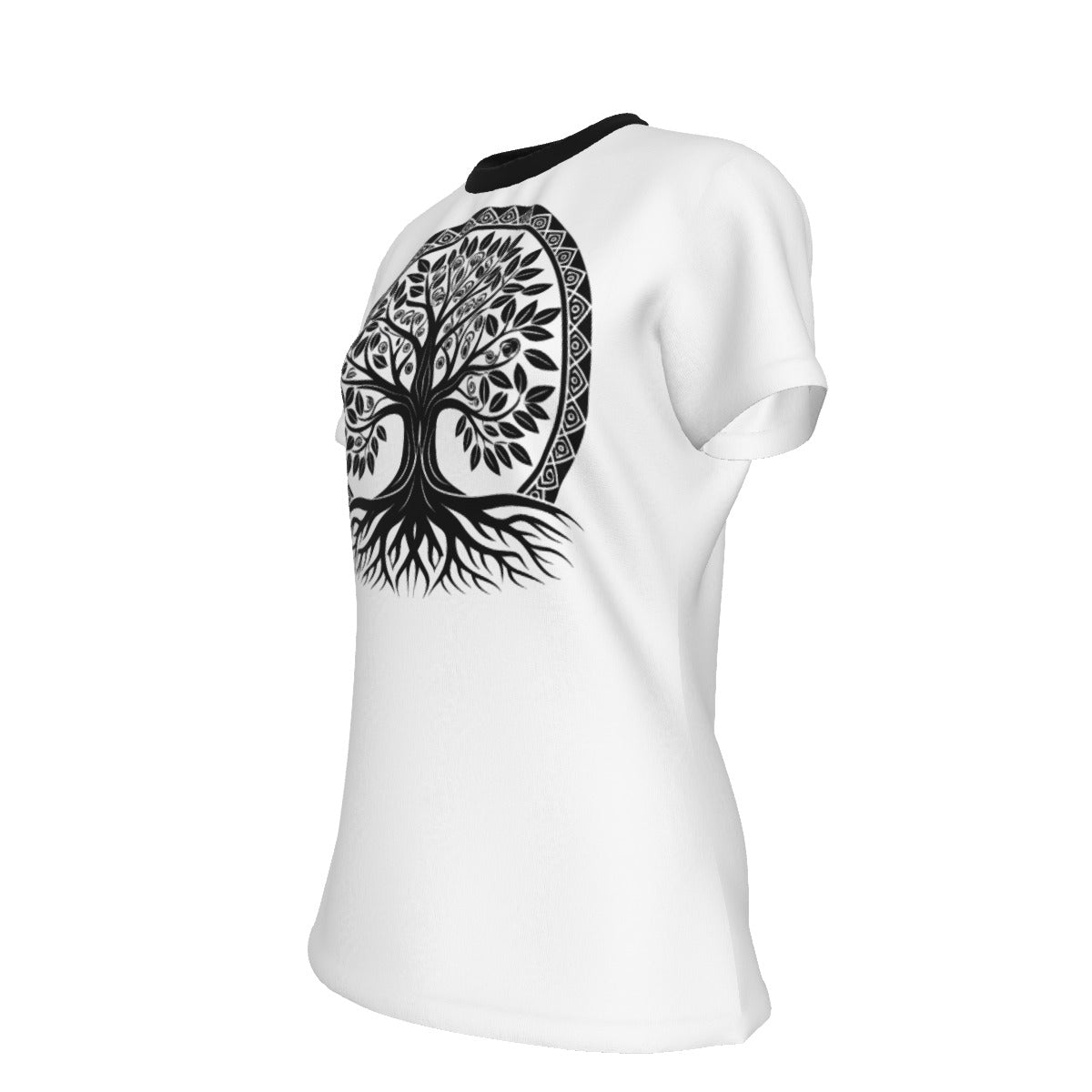 All-Over Print Women's Round Neck T-Shirt | 190GSM Cotton