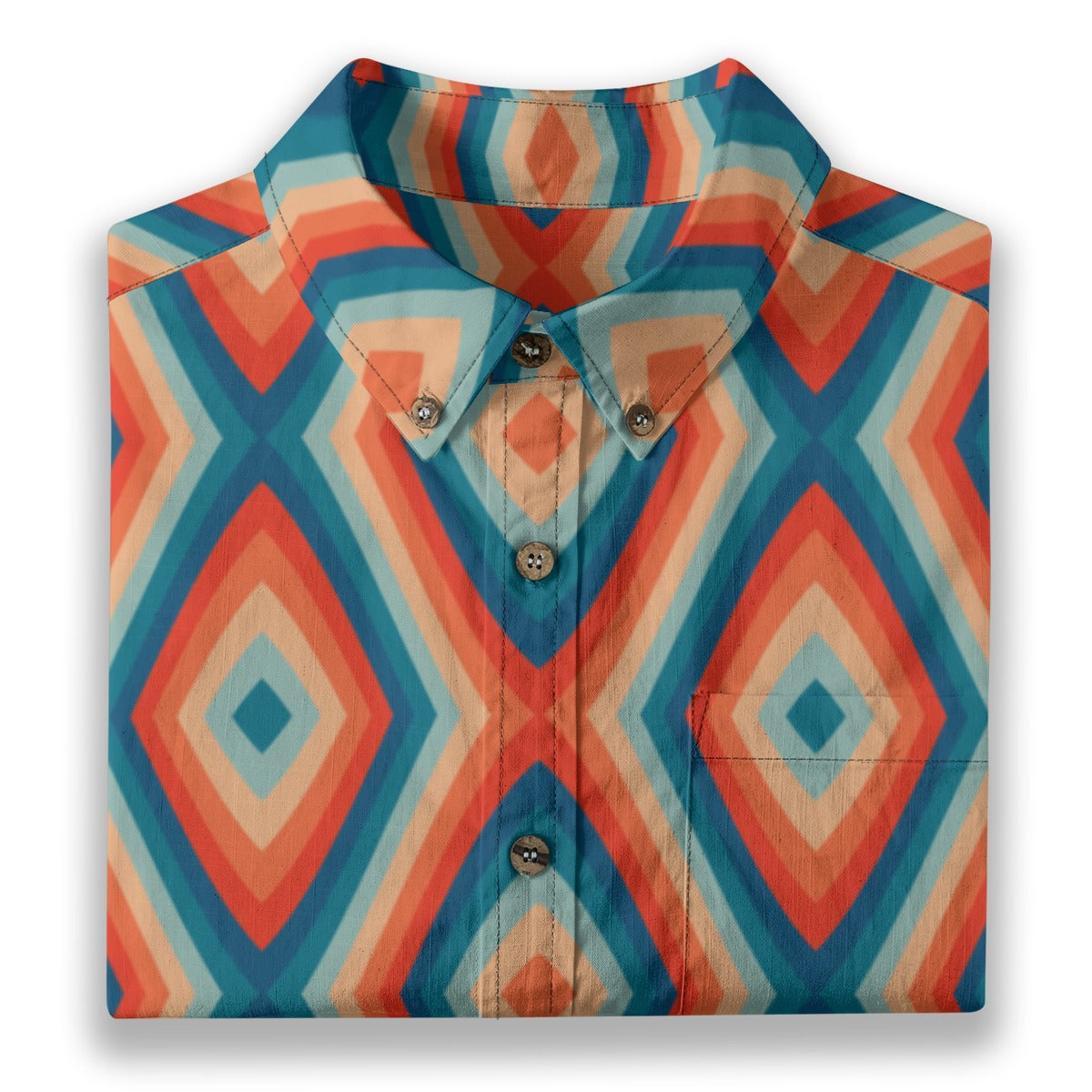All-Over Print Men's Breathable Cotton Shirt|125GSM