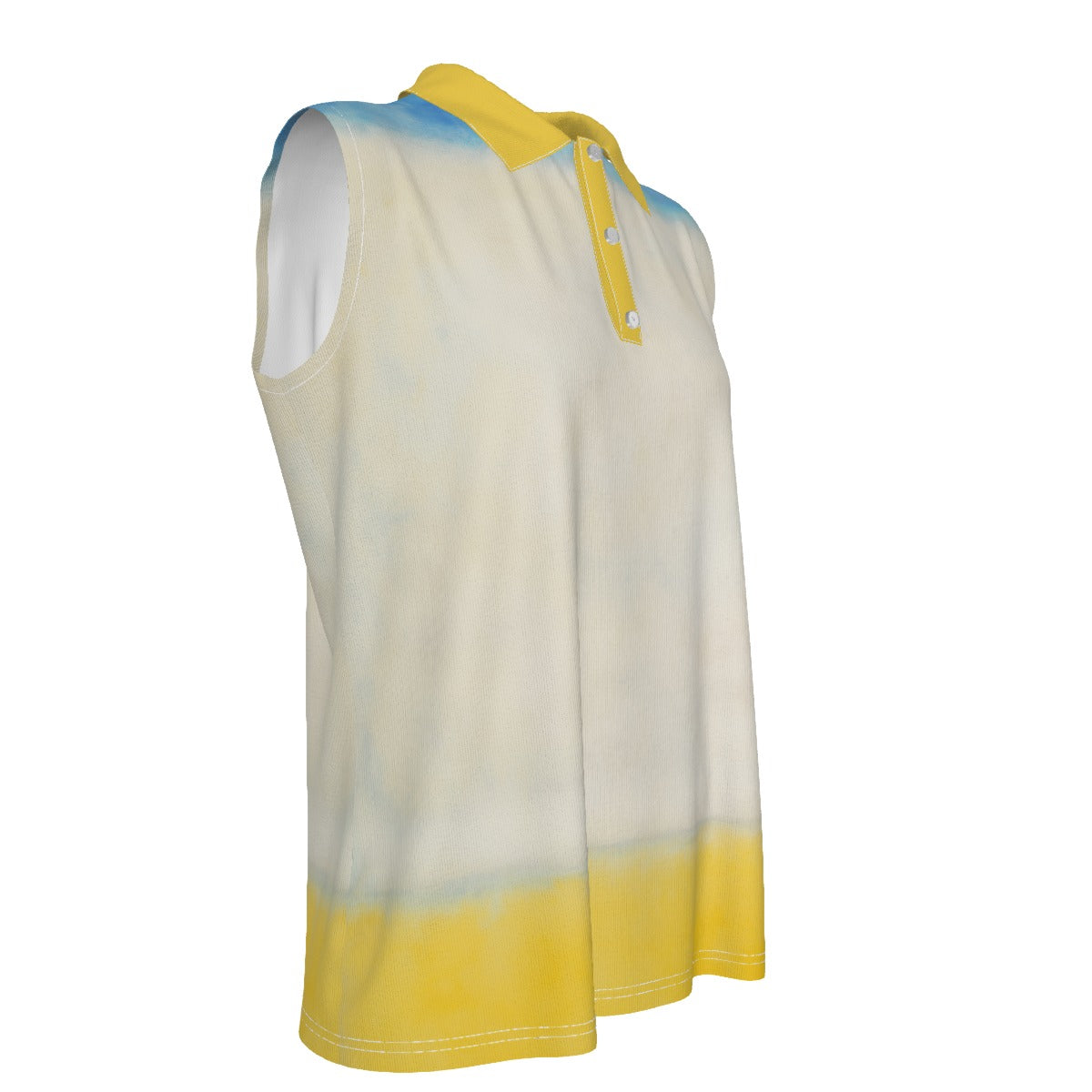 All-Over Print Women's High-Elastic Sleeveless Polo Shirt