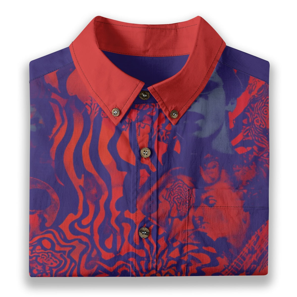 All-Over Print Men's Breathable Cotton Shirt|125GSM