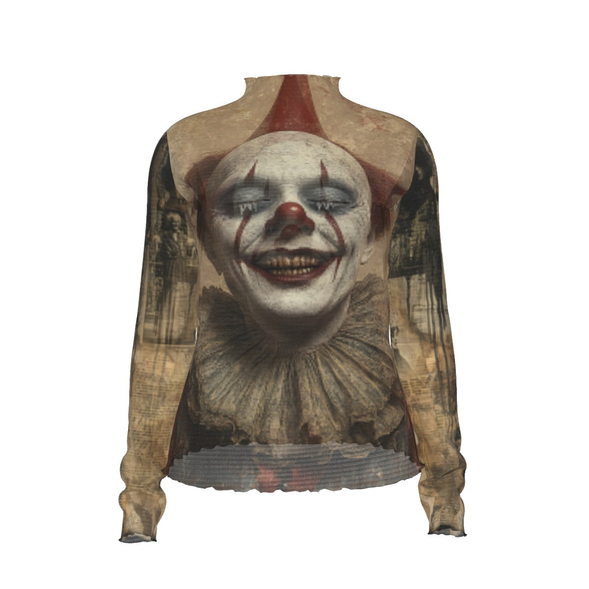 Custom Women Long Sleeve Mesh T-Shirt All Over Print Top