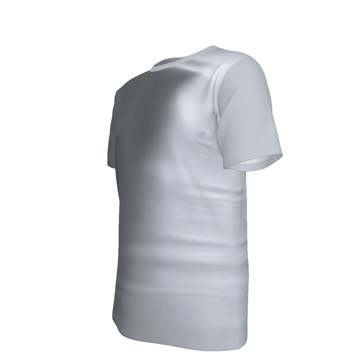 All-Over Print Men's O-Neck T-Shirt | 190GSM Cotton yellow neck, shadow behind shirt