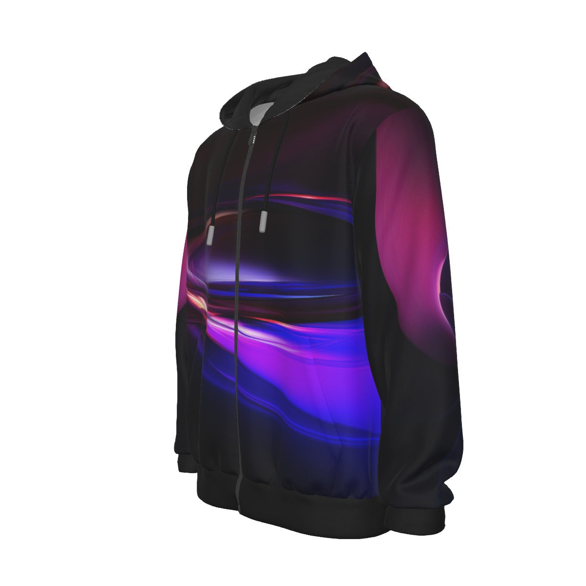 All-Over Print Zip Up Hoodie With Pocket | Interlock