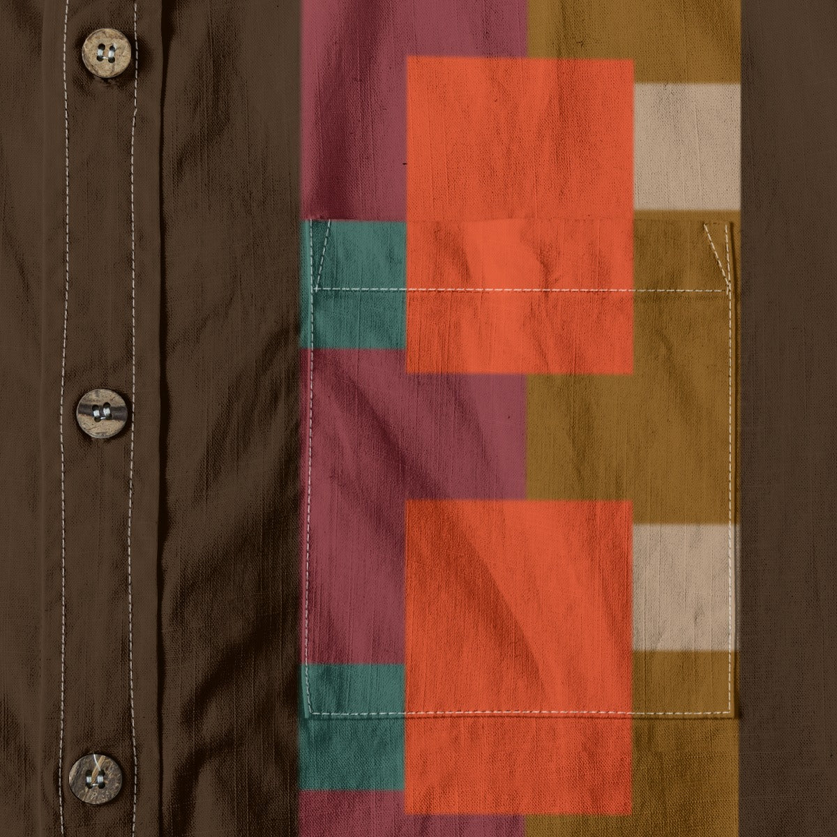 All-Over Print Men's Breathable Cotton Shirt|125GSM