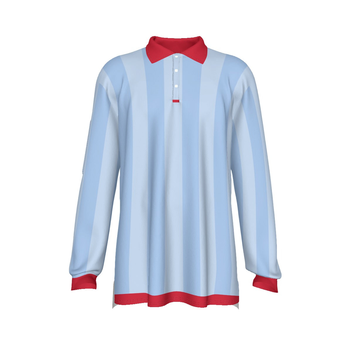 All-Over Print Men's Long Sleeve Polo Shirt