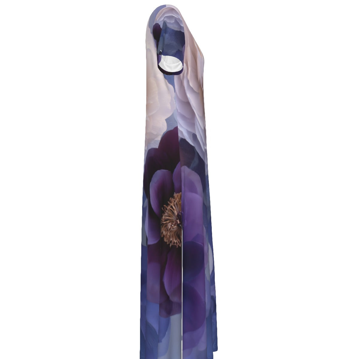 All-Over Print Women's V-neck Dress With Side Slit