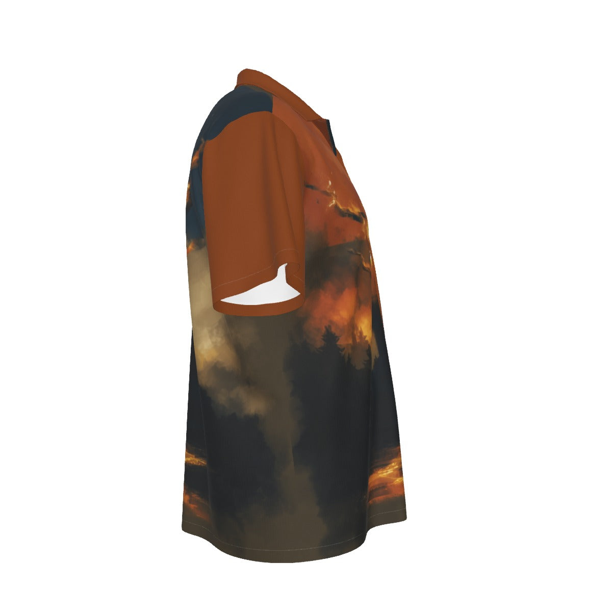 All-Over Print Men's Hawaiian Shirt With Button Closure |115GSM Cotton poplin