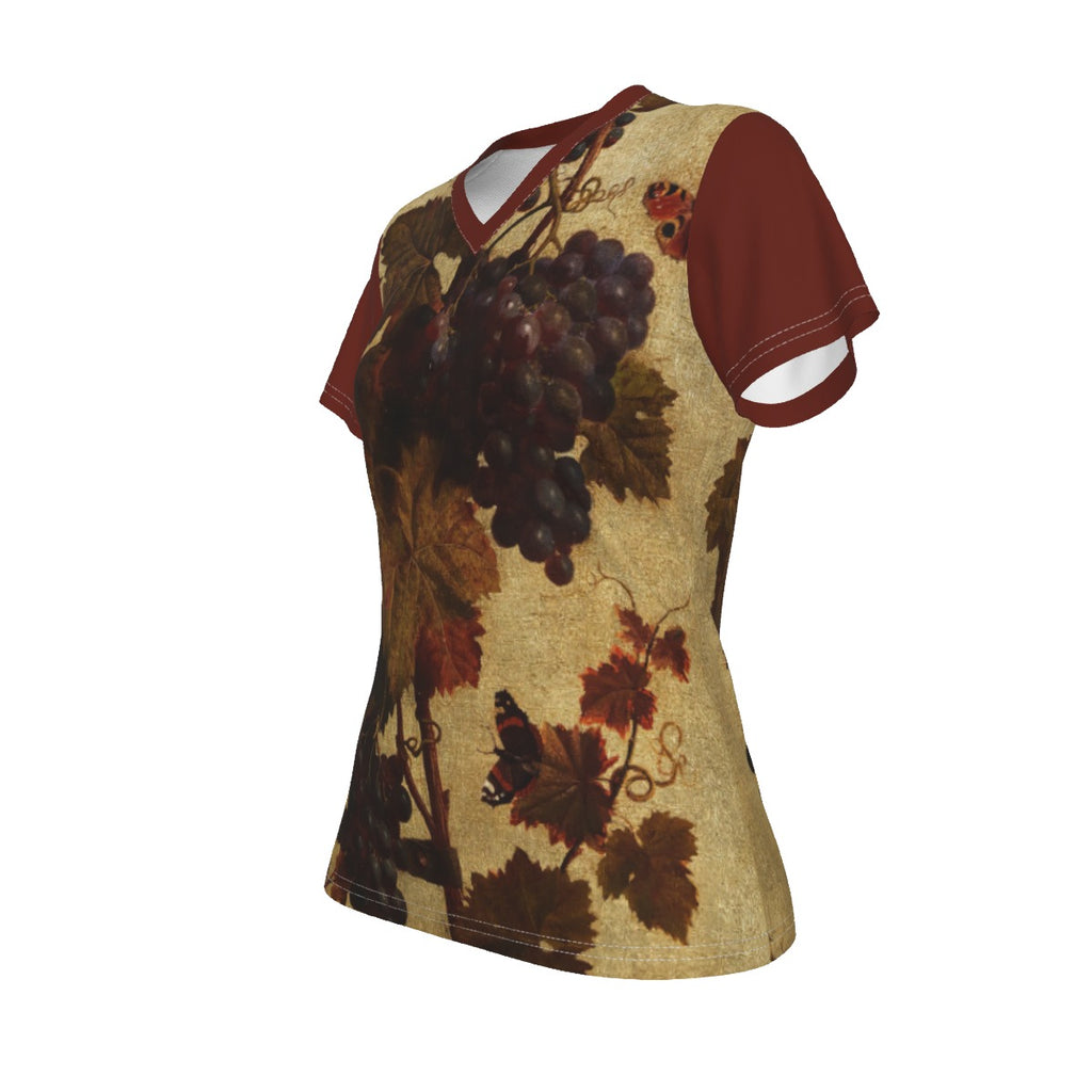 All-Over Print V-neck Women's T-shirt