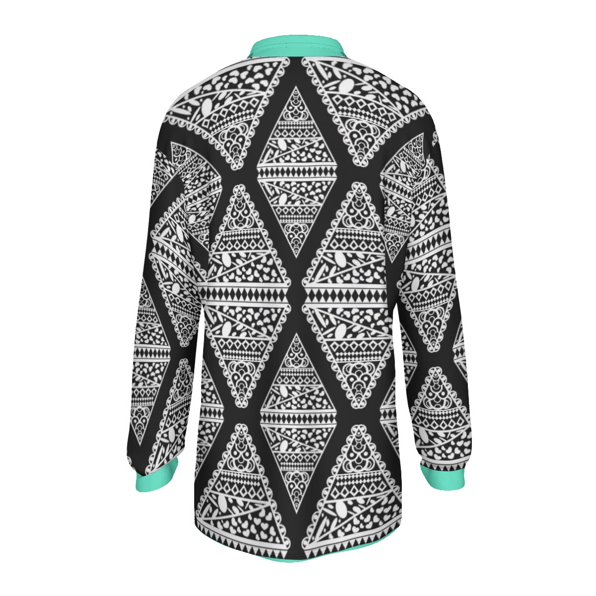 All-Over Print Men's Long Sleeve Polo Shirt