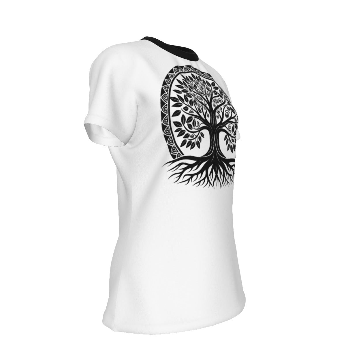 All-Over Print Women's Round Neck T-Shirt | 190GSM Cotton
