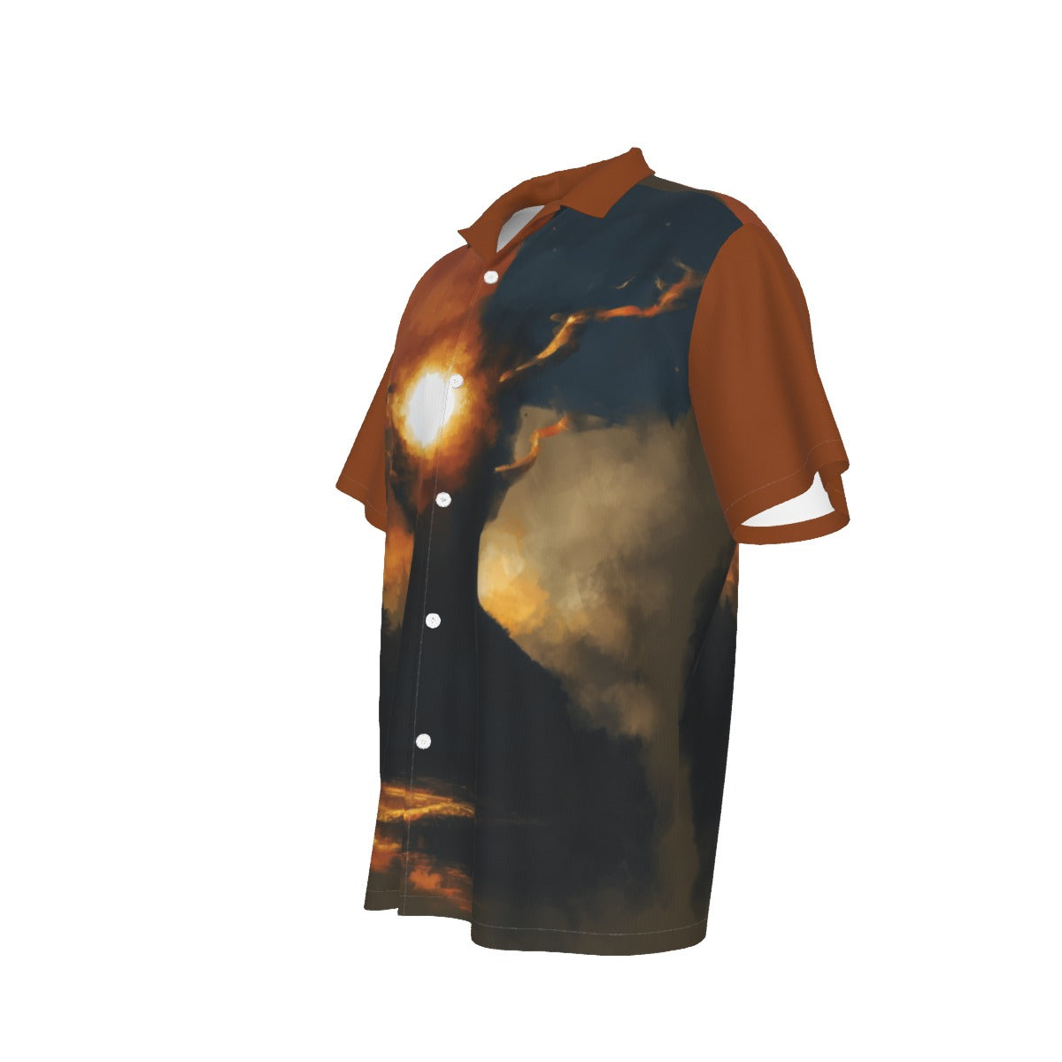 All-Over Print Men's Hawaiian Shirt With Button Closure |115GSM Cotton poplin