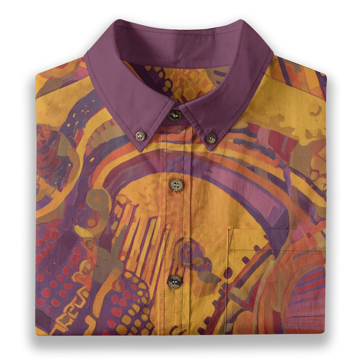 All-Over Print Men's Breathable Cotton Shirt|125GSM