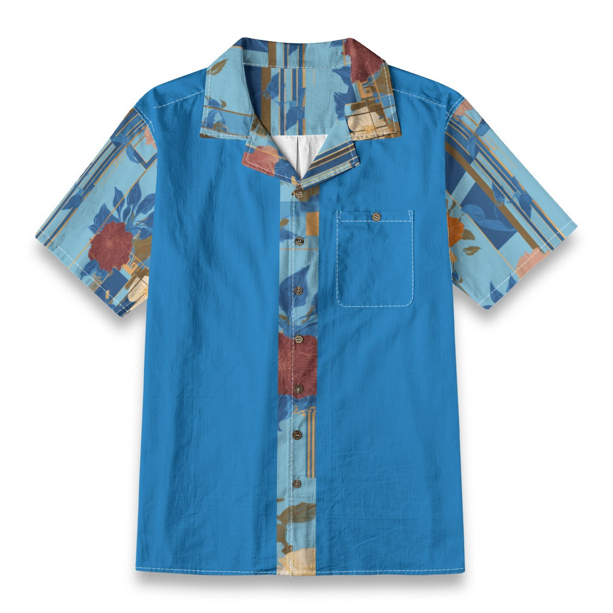 All-Over Print Men's Casual Hawaiian Short Sleeve Shirt | 125GSM Cotton
