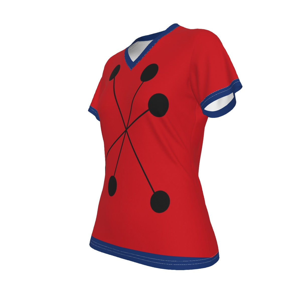 Women's V-Neck Printed T-Shirt | Soft Stretch Summer Top