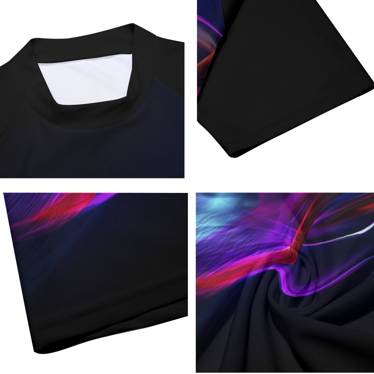 All-Over Print Men's Tight Surf Clothing With Half Sleeves