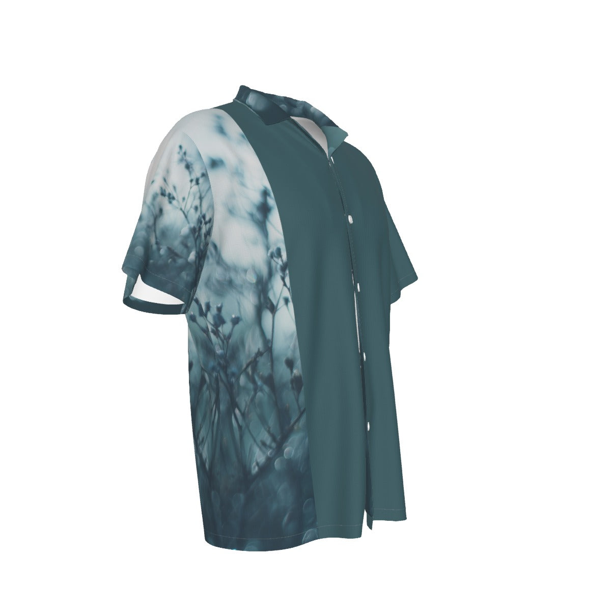 All-Over Print Men's Hawaiian Shirt With Button Closure |115GSM