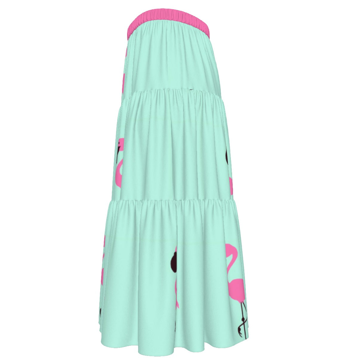 All-Over Print Women's Stitched Pleated Chiffon Skirt