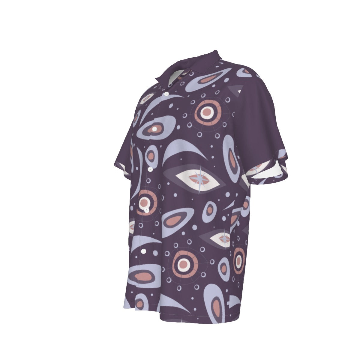 All-Over Print Men's Hawaiian Shirt With Button Closure |115GSM Cotton poplin