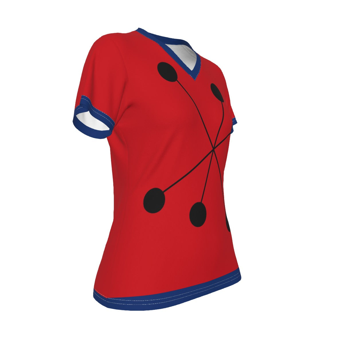 Women's V-Neck Printed T-Shirt | Soft Stretch Summer Top